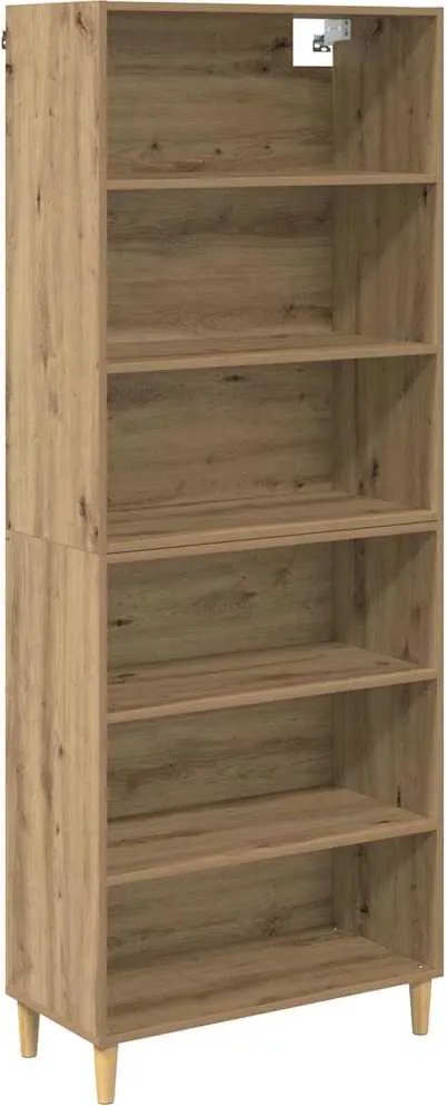 vidaXL Bufet Stejar Artizanal 69,5 x 32,5 x 180 cm Lemn compozit