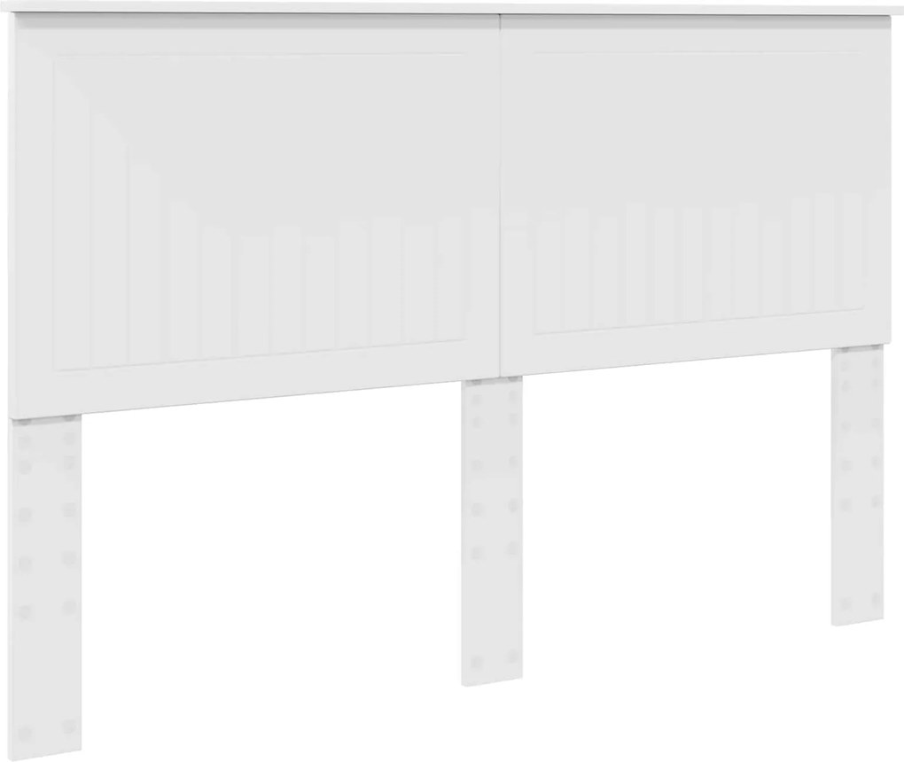 vidaXL Tăblie cap cu headboard Alb 150 cm Lemn compozit