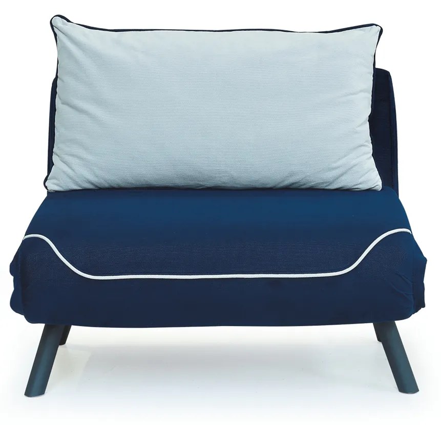 Fotoliu FOLDY MIDI extensibil, albastru, 100x73x85 cm
