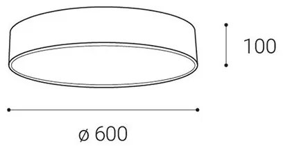 LED2 - Lampă plafon MONO LED dimabilă 60W 230V 3000K/4000K negru