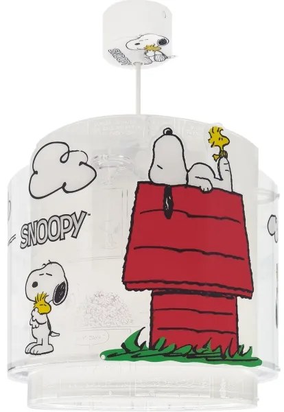 Dalber 76302 - Lustră pentru copii SNOOPY 1xE27/15W/230V alb/roșu