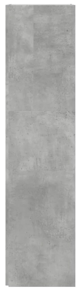 Dulap de colt, gri beton, 33x33x132 cm, PAL 1, Gri beton, 33 x 33 x 132 cm