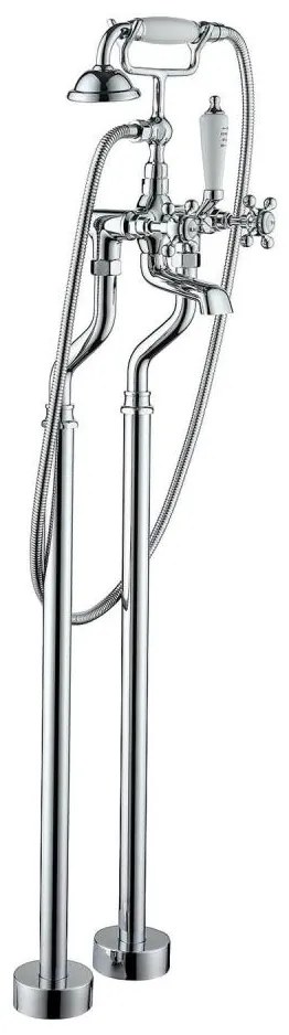 Set cu baterie pentru cadă autoportantă BATH DELUXE 28-108-01-60-00 106,3 cm crom