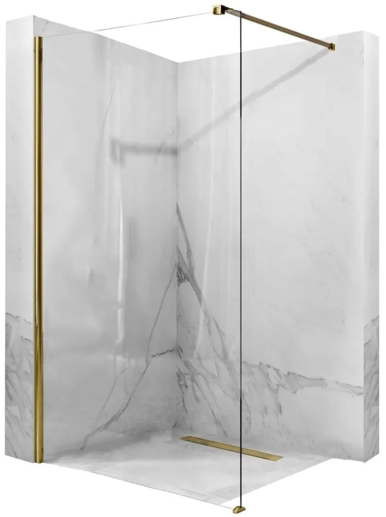 Rea Aero perete de duș 120 cm auriu luciu/sticla transparentă REA-K8443