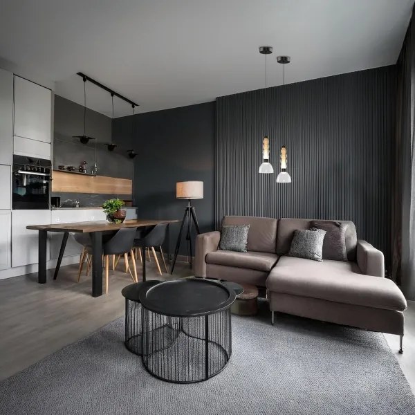 Lustră LED pe cablu LUCCO LED/13W/230V d. 15 cm fumuriu