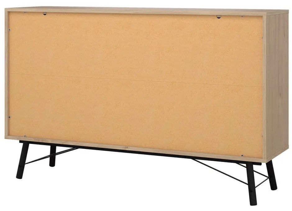 Comodă în culoare naturală joasă cu aspect de lemn de stejar 153x95 cm Ry – Tvilum