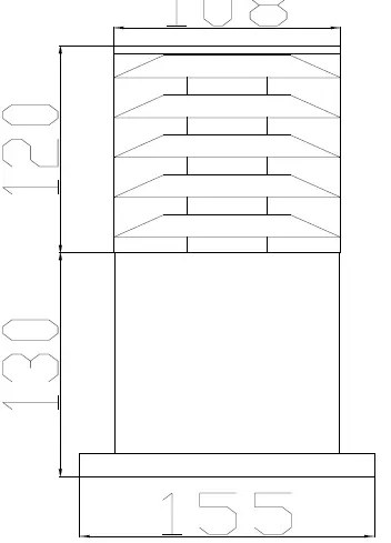 Stalp mic de exterior cu protectie IP54, Bronx negru