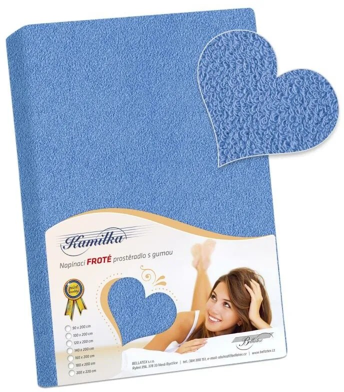 Bellatex Cearșaf din bumbac, albastru, 160 x 200 cm