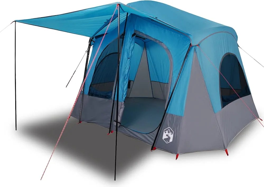 vidaXL Cabină cort de camping, 5 persoane, albastru, impermeabil