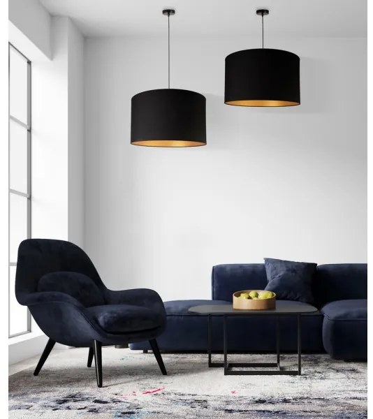 Lustră pe cablu Duolla ROLLER 1xE27/40W/230V d. 45 cm negru