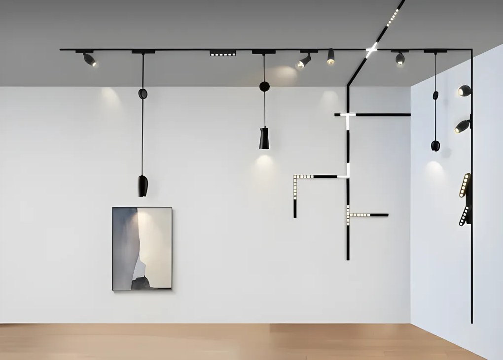 Banda LED Premium cu Sina Magnetică Aplicată, Lumina Neutră, 12W, S4, Negru – Iluminat sofisticat pentru atmosfera dorită.