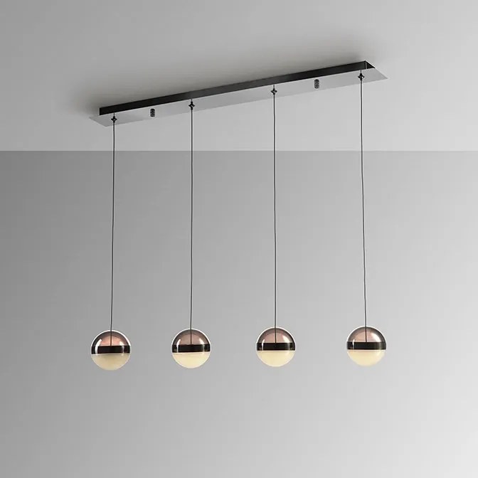 Lustra cu 4 pendule LED design modern Orbes