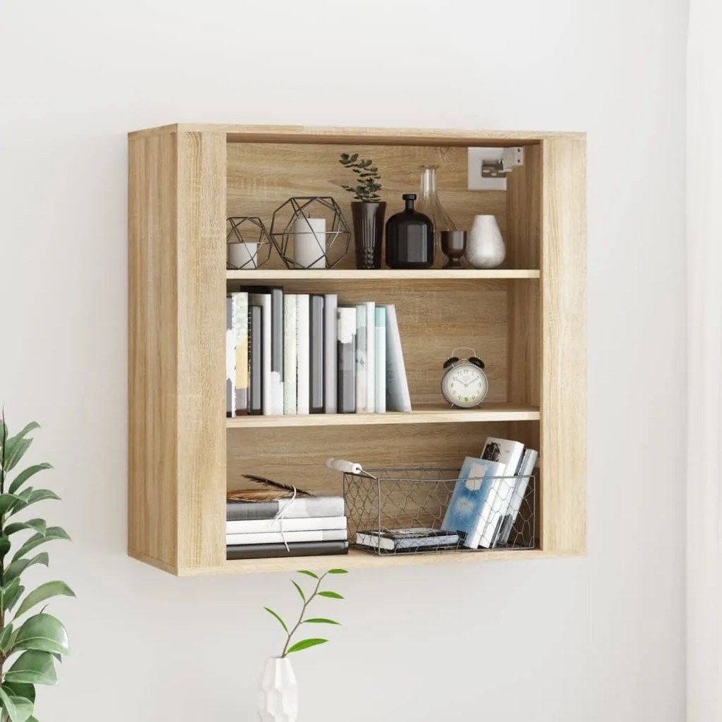 vidaXL Dulap de perete, stejar sonoma, 80x33x80 cm, lemn prelucrat
