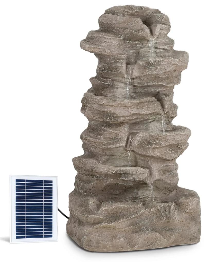 Stonehenge XL, fântână solară, iluminat cu LED-uri, polirășină, baterie litiu-ion