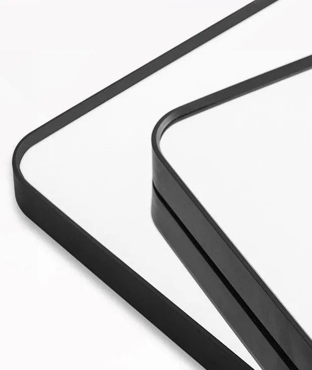 Oglindă Baie LED și Dezaburire Elit's Premium cu Senzor Touch, Lumina Rece, Caldă și Neutră, 60x80cm, cu rama Negru Antichizat