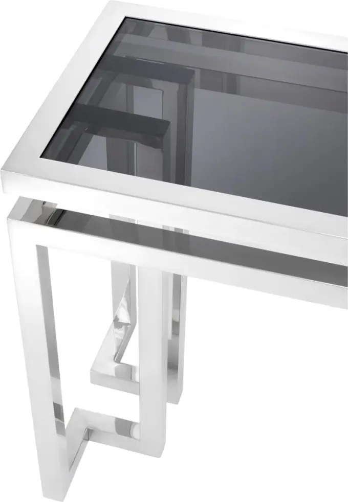 Consola LUX moderna Table Palmer argintiu 108982 HZ