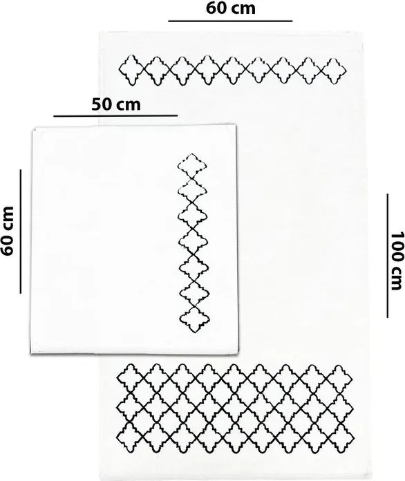 Covorașe de baie crem 2 buc. 60x100 cm Luxury – Foutastic