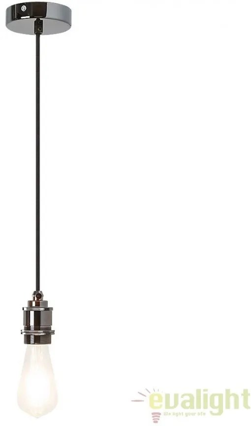 Lustra, Pendul design Industrial Style, finisaj negru, diametru 10cm, Fixy 1411 RX