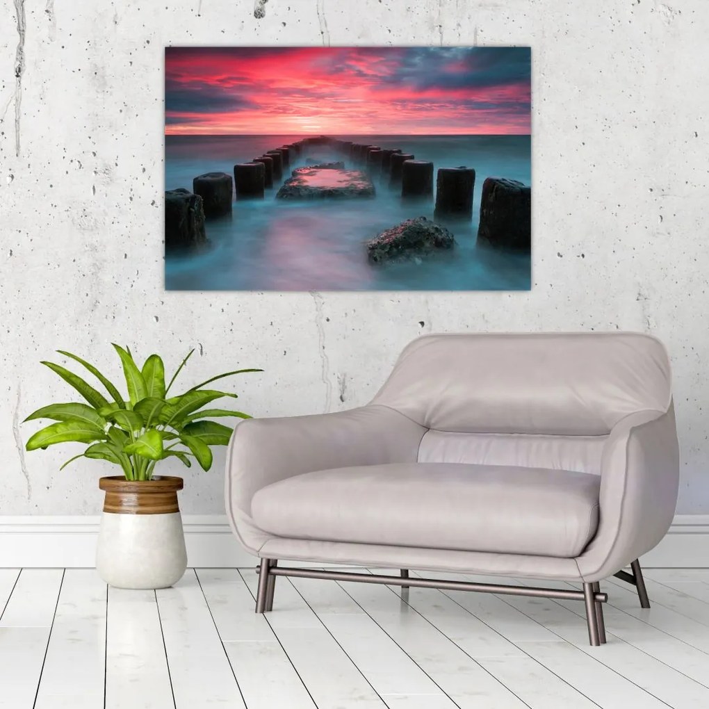 Tablou - Pietre în mare (90x60 cm)