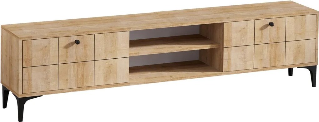 Comoda TV, Hanah Home, Hera, 180x55x31 cm, Stejar