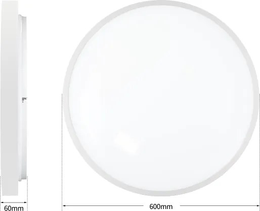 Brilagi - Corp de iluminat LED dimmabil GLASS POOL DOUBLE LED/80W/230V 60 cm alb + telecomandă