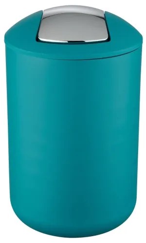 WENKO 21227100 - Coș de gunoi BRASIL 19,5 x 31 cm, turcoaz/crom lucios