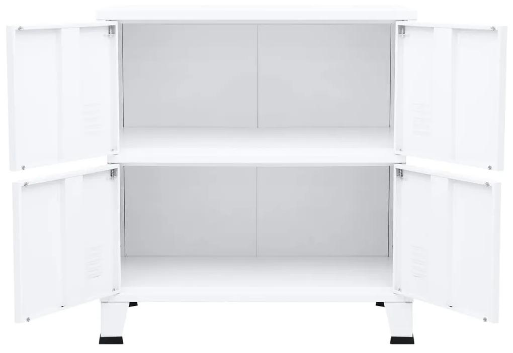 Fiset industrial, alb, 75x40x80 cm, otel Alb, 75 x 40 x 80 cm