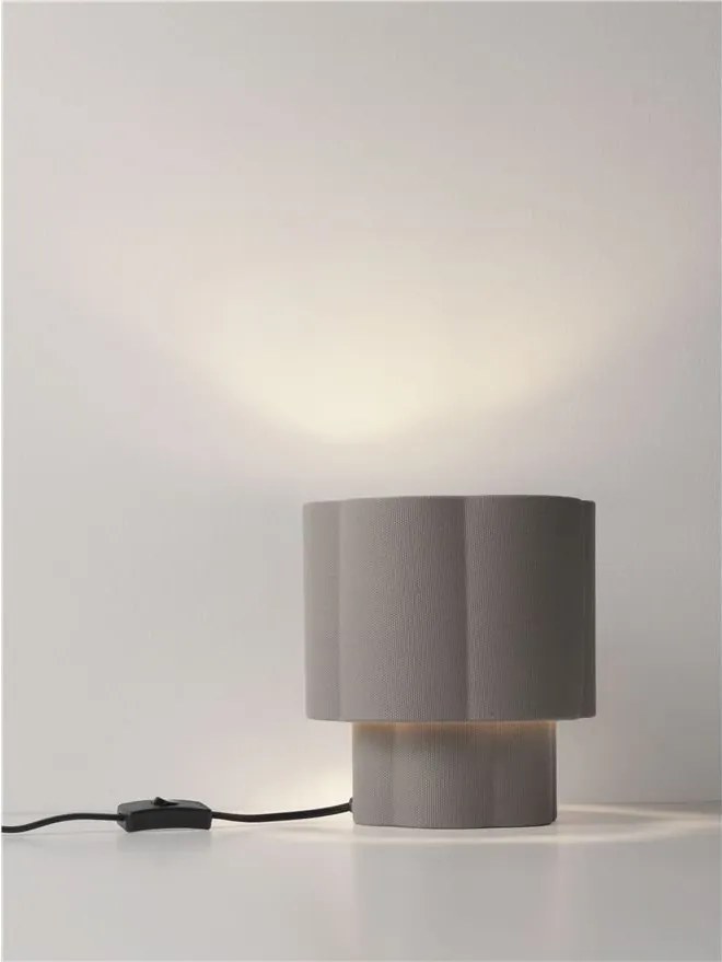 Veioza, Lampa de masa cu abajur textil gri BLOOSY