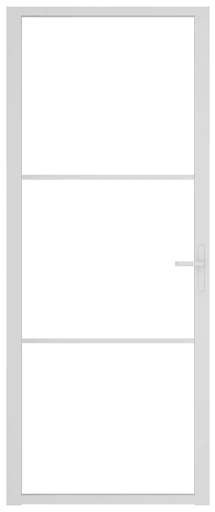Usa de interior, 83x201,5 cm, alb, sticla ESG si aluminiu 1, white and transparent, 83 x 201.5 cm, 2 Bare orizontale
