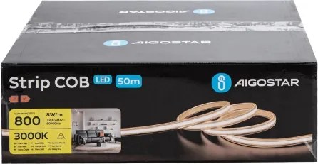 Aigostar - Bandă LED 50 m, 320W, 230V, 3000K, IP65