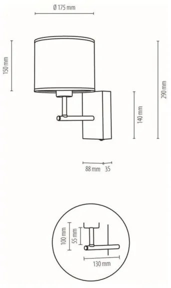 Spot-Light 57191974 - Aplica de perete BOHO 1xE27/25W/230V stejar