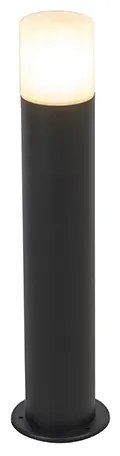 Lampă de exterior neagră cu abajur opal alb 50 cm - Odense