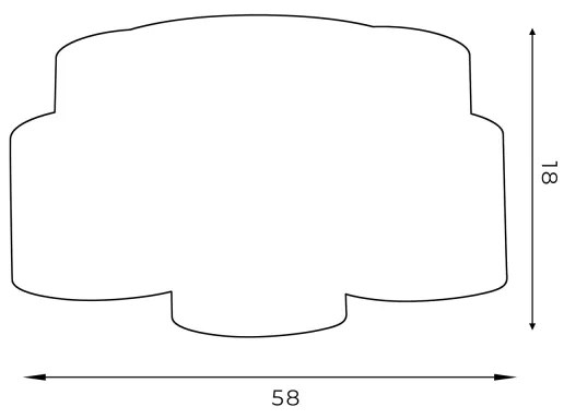 Lustră aplicată ARDEN 5xE27/60W/230V mov/aurie