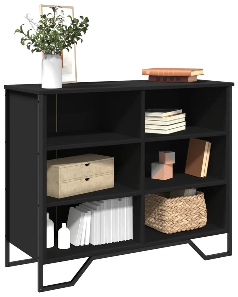 vidaXL Dulap, negru, 91x35,5x74,5 cm, lemn prelucrat