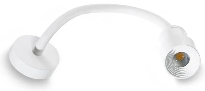 Aplica de perete tip spot LED cu brat flexibil LUMI FLEX alba