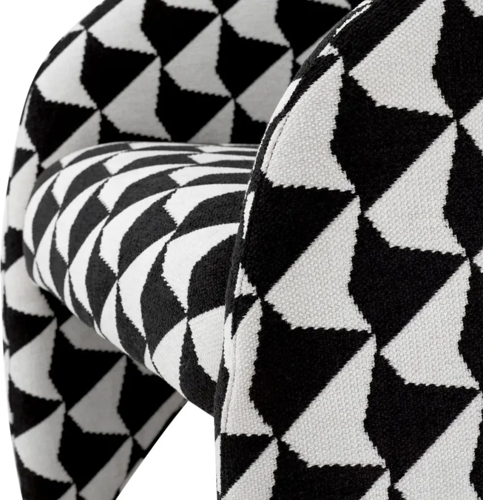 Fotoliu elegant design LUX Toledo, Zenith alb/ negru