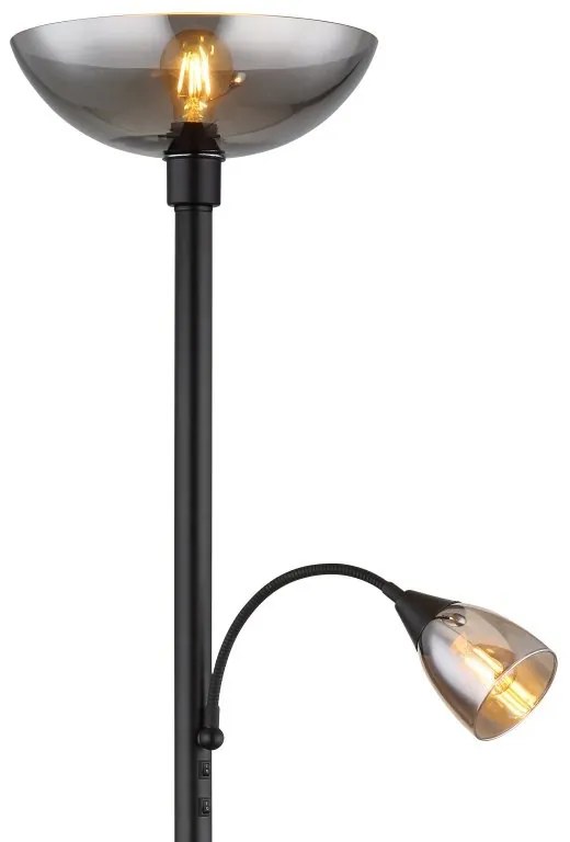 Lampadar/Lampa de podea BLADE negru/fumuriu
