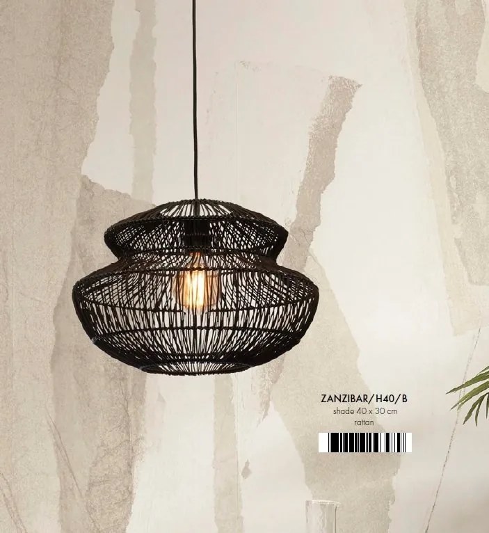 Lustra/Pendul eco din ratan Zanzibar round 40cm, bl