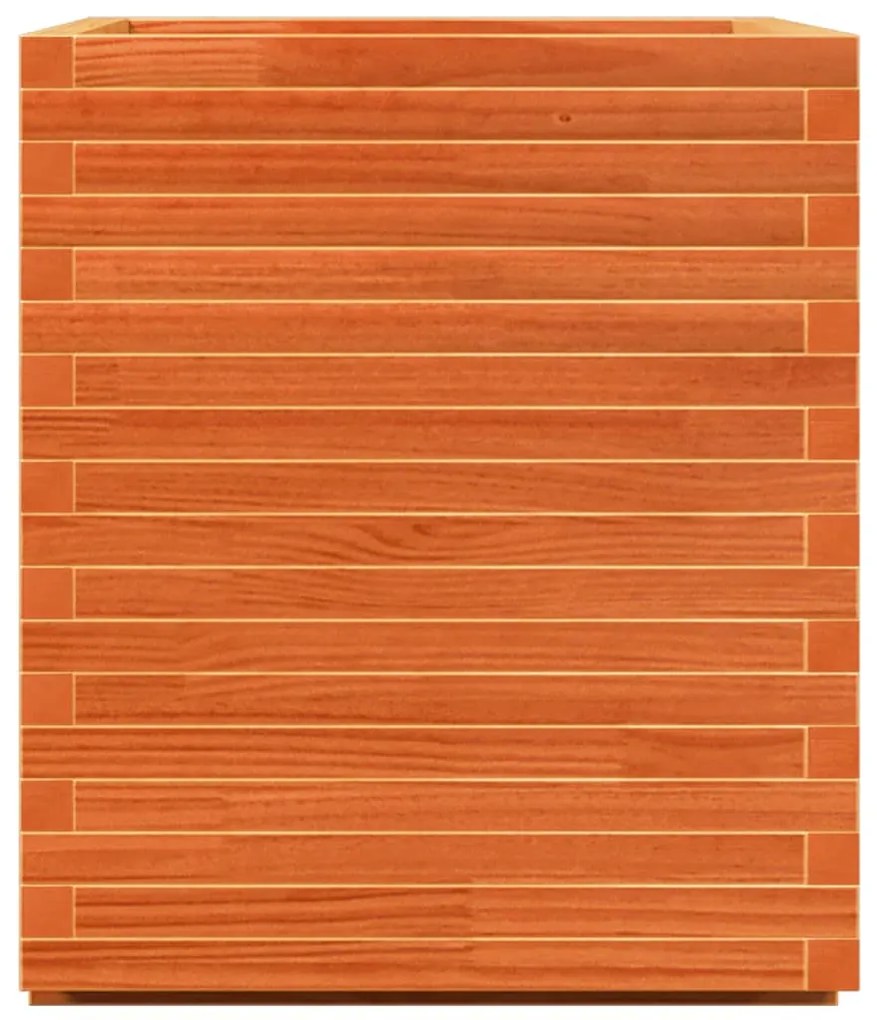 vidaXL Jardinieră grădină, maro ceruit, 90x60x72,5 cm, lemn masiv pin