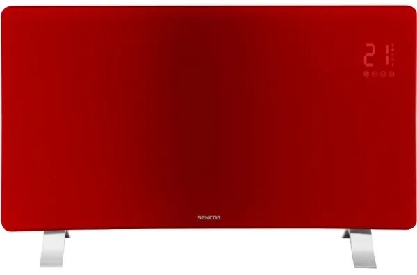 Sencor - Convector electric inteligent 1200/2400 W, 230 V, IP24, Wi-Fi, roșu