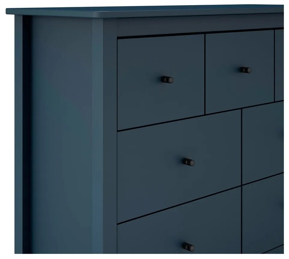 Comodă albastru-închis joasă din lemn de pin 110x80 cm Misti – Marckeric