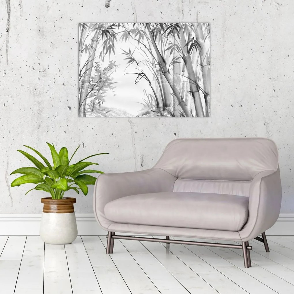 Tablou - Pădure de bambus (70x50 cm)