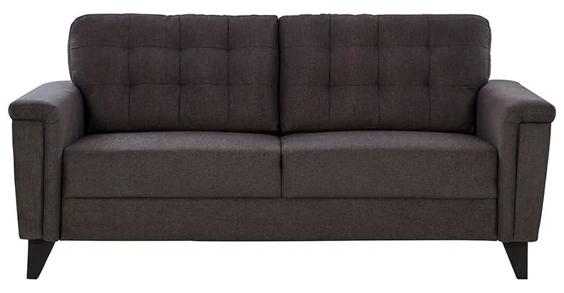 Canapea fixa Celeste, 3 locuri, material textil, culoare gri, perne incluse