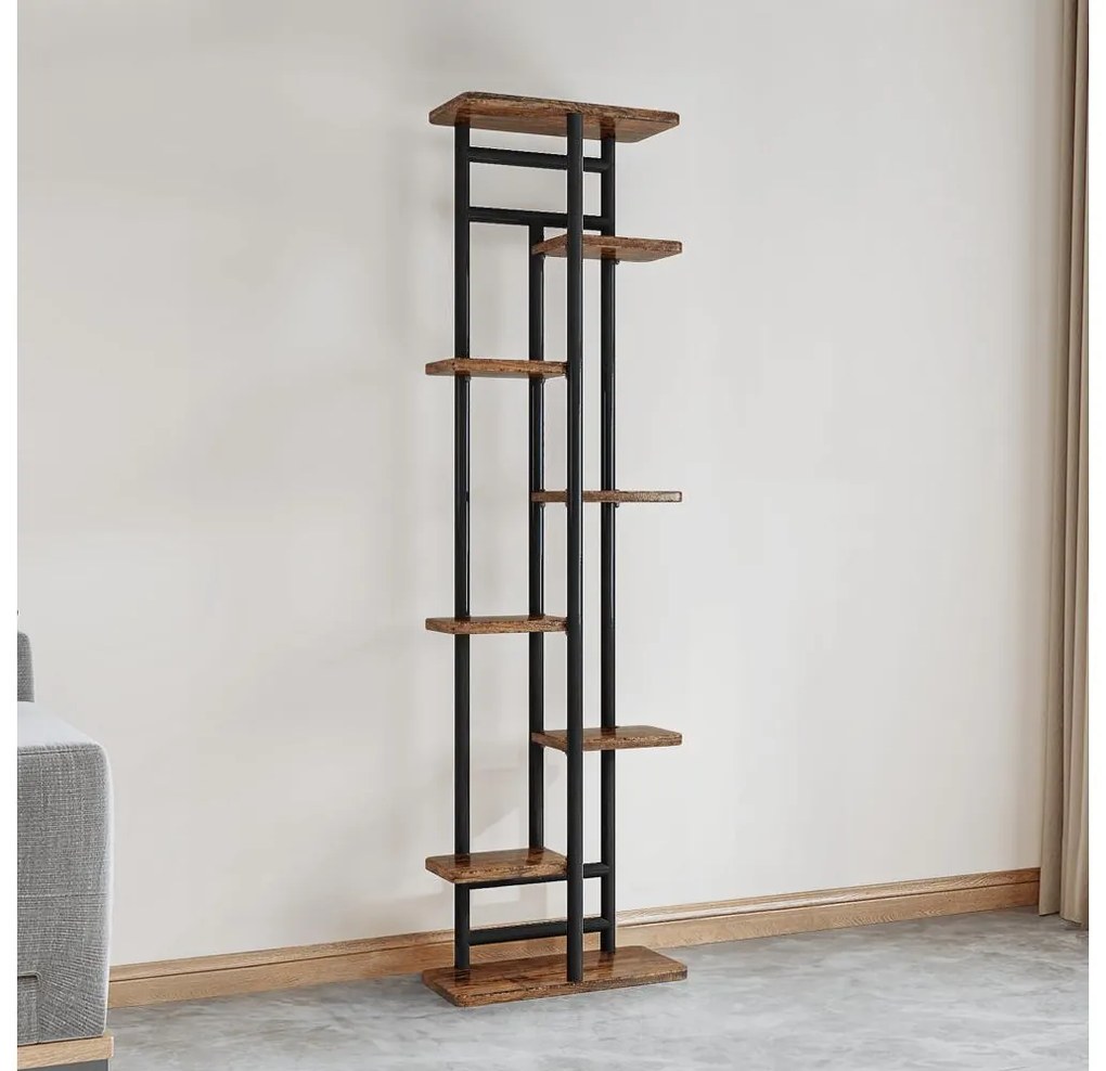 Suport flori Laban 4 (lemn închis + negru) . 1116385
