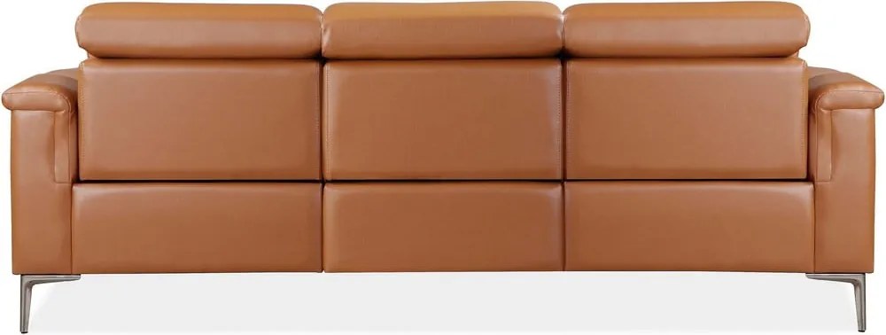 Canapea maro cu tapițerie din imitație de piele 222 cm Lund – Støraa