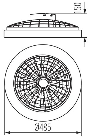 Plafonieră LED RGBW dimabilă cu ventilator Kanlux 38034 PLAVE 48W/230V 3000/4000/6500K + telecomandă