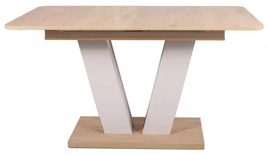 Masă de bucătărie Platon 136 x 80 cm, stejar cremona / crem