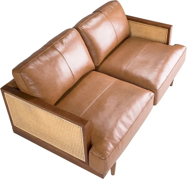 Canapea 2 locuri design elegant LUX Brown leather