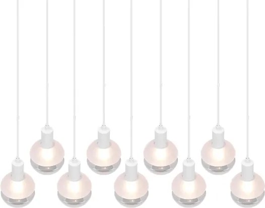 Trio - Candelabru suspendat pe cablu MELA 9xE14/25W/230V, alb