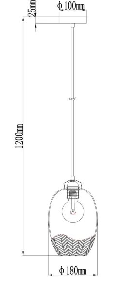 Globo 15898H - Candelabru suspendat pe cablu JESSICA 1xE27/60W/230V Ø 22 cm auriu